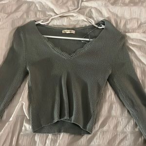 Pacsun la hearts long sleeve sage green crop top
